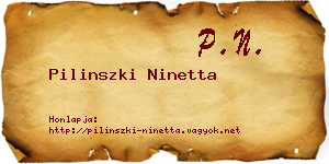 Pilinszki Ninetta névjegykártya